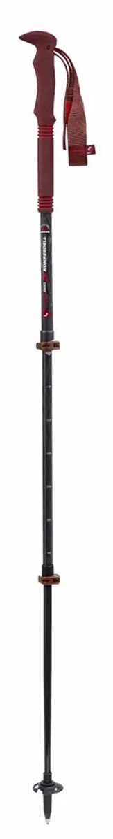 Komperdell Carbon Pro Zero Compact Stokken Rood 90-120 cm