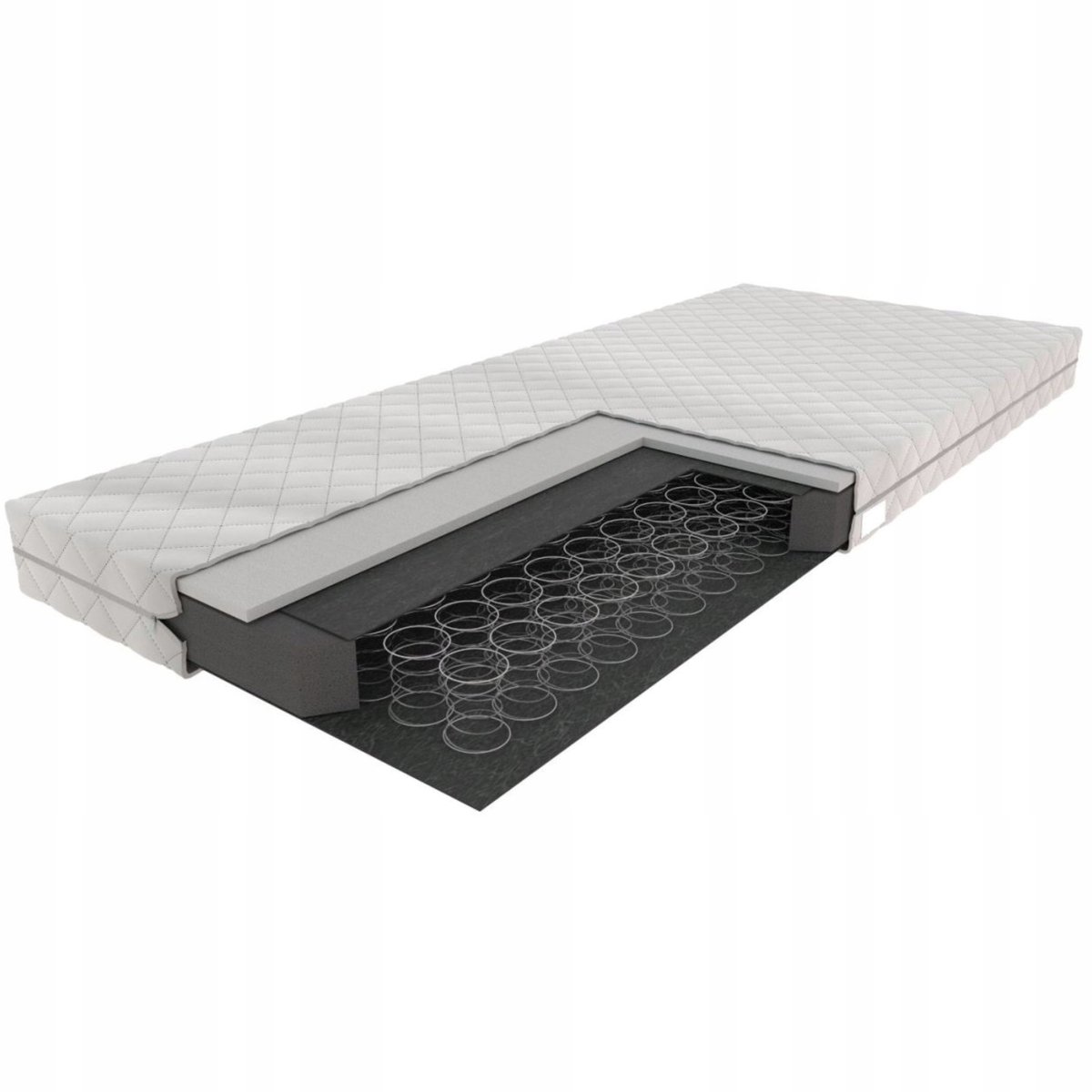 Furnitex Bonellowy - Bonellveringmatras - 160 x 200 cm - Gemiddeld ligcomfort - Witte gewatteerde hoes