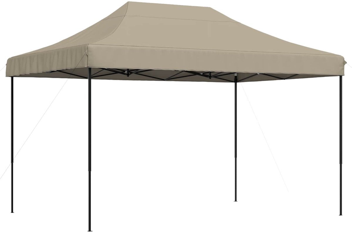 vidaXL - Partytent - inklapbaar - pop-up - 410x279x315 - cm - taupe