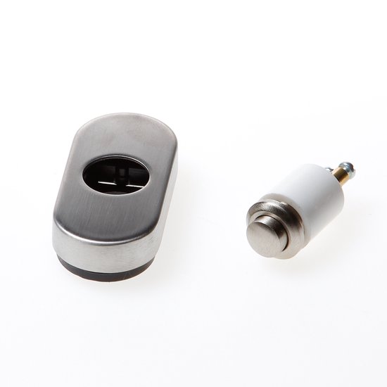 Intersteel Deurbel ovaal verdekt 65x30x10 mm rvs geborsteld