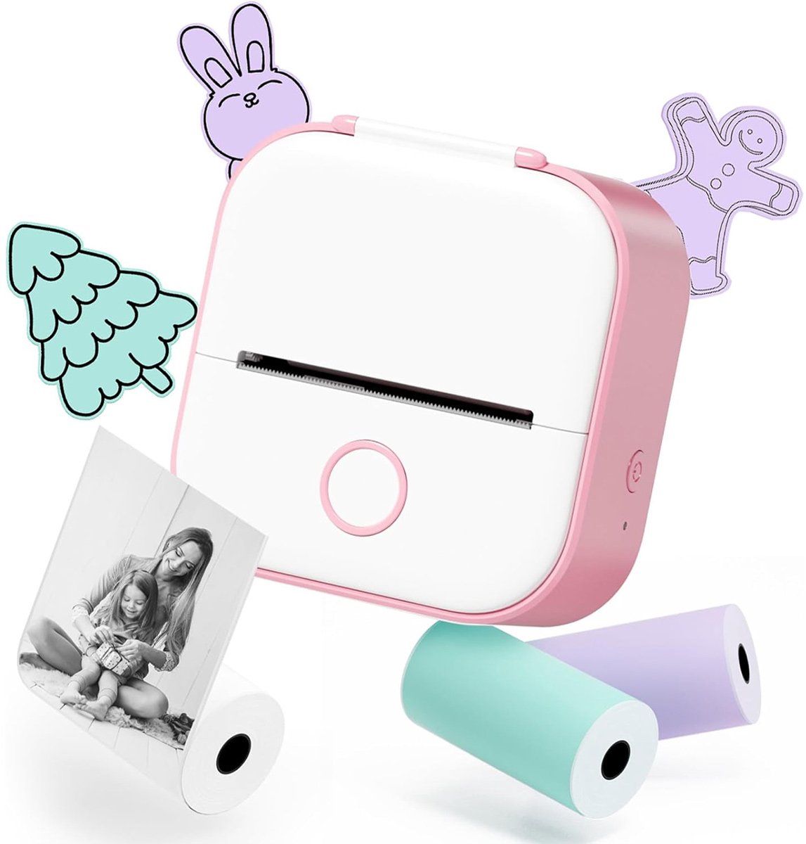 longziming - Roze Mini Labelprinter