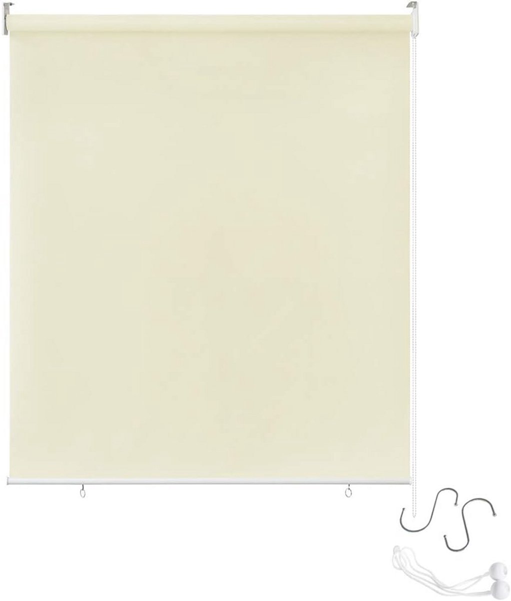 Weerbestendig Rolgordijn voor Buiten - Zonwering voor Balkon en Terras - UV Bescherming en Thermische Reflectie - 180 x 140 cm, Antraciet