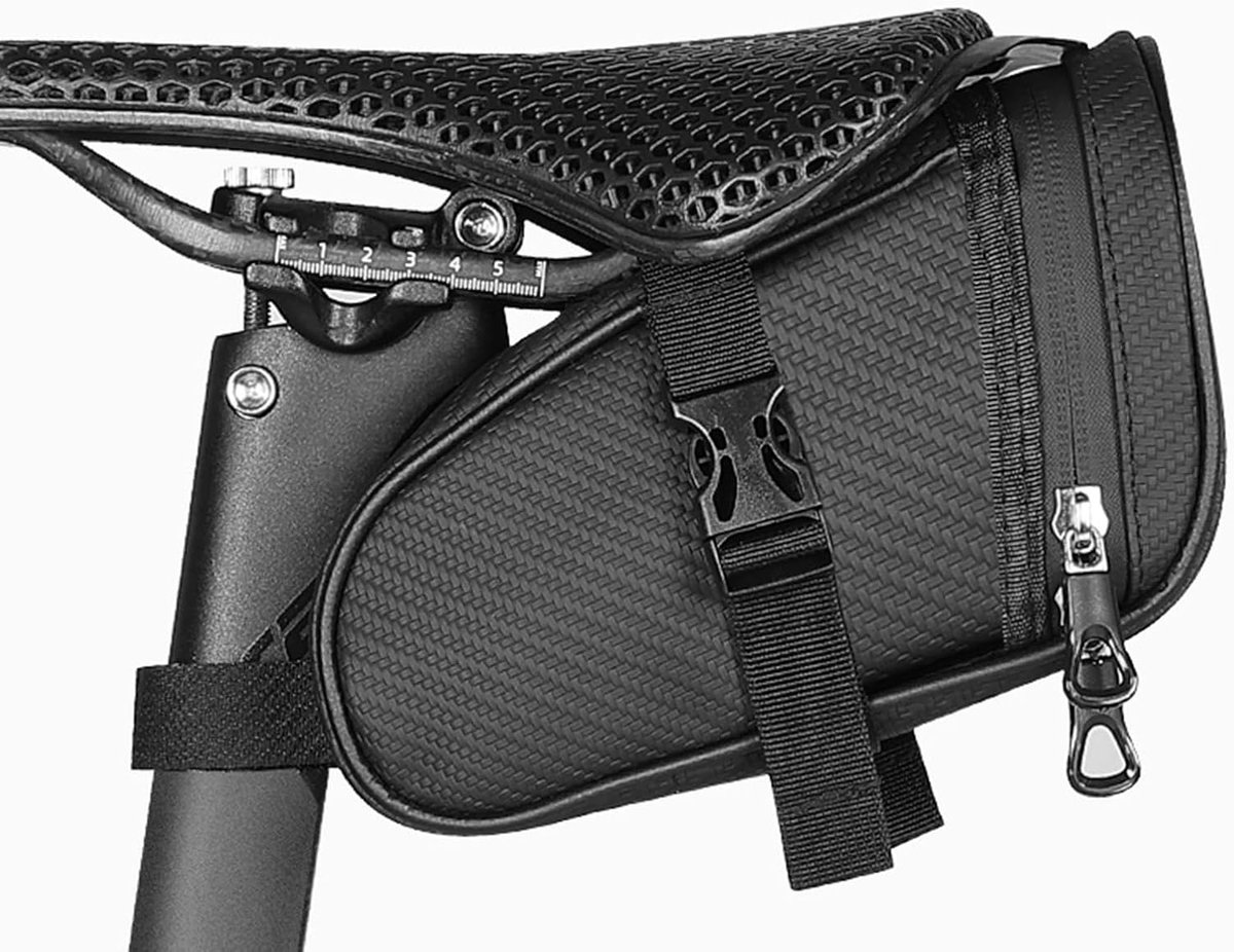 Zadeltas racefiets - Fietstassen - fietstas - fietstassen - fietstassen electrische fietsen - Racefiets - Mountainbike - Fietsaccessoires - Zadeltas Mountainbike - 19.5x9x10.5 cm - Zwart