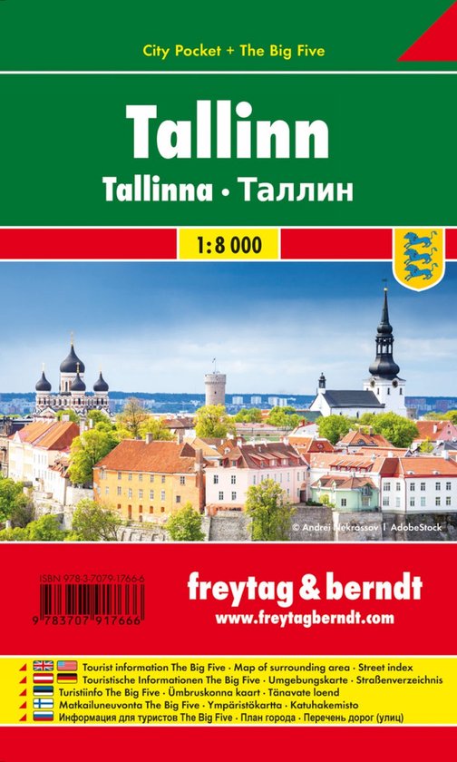 Tallinn, Stadtplan 1:10.000, City Pocket + The Big Five - cover