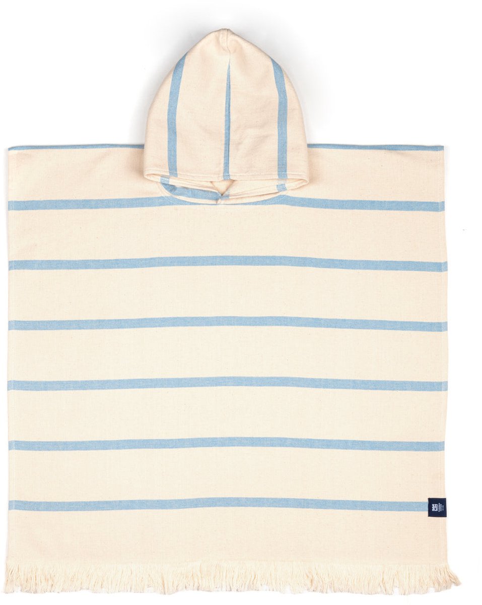 Torres Novas 1845 Kinderponcho / badcape, Boa Nova Blauw - 5 - 10 jaar - Katoen