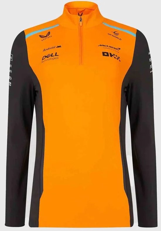 Sweatshirt McLaren Heren Rp Quarter 1/4 Zip Sweater Grijs Oranje - 4XL van Merkloos — afbeelding 2