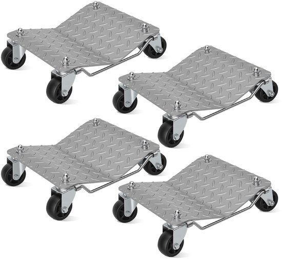 4 stuk Autoverplaatsers Automovers Rangeerhulp Car dollies 500 kg