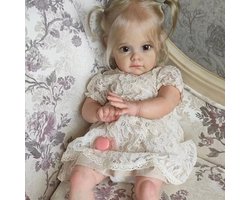 TEKROA® Levensechte Reborn Babypop Meisje (48CM) - Volledig Zacht Vinyl Vinyl - Wasbaar & Realistisch - Inclusief Outfit