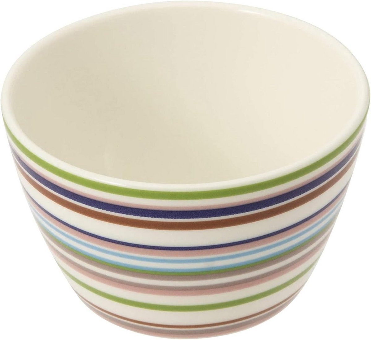 Porseleinen Kommetje Beige Gestreept - Origo Collectie