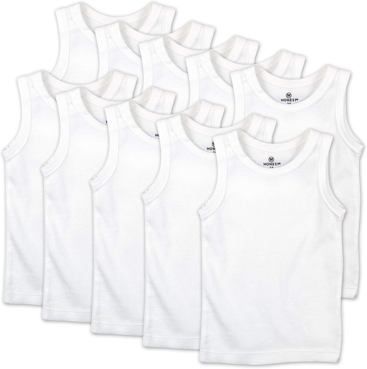 5-Pack Mouwloze T-shirts voor Babyjongens en Peuters van Biologisch Katoen