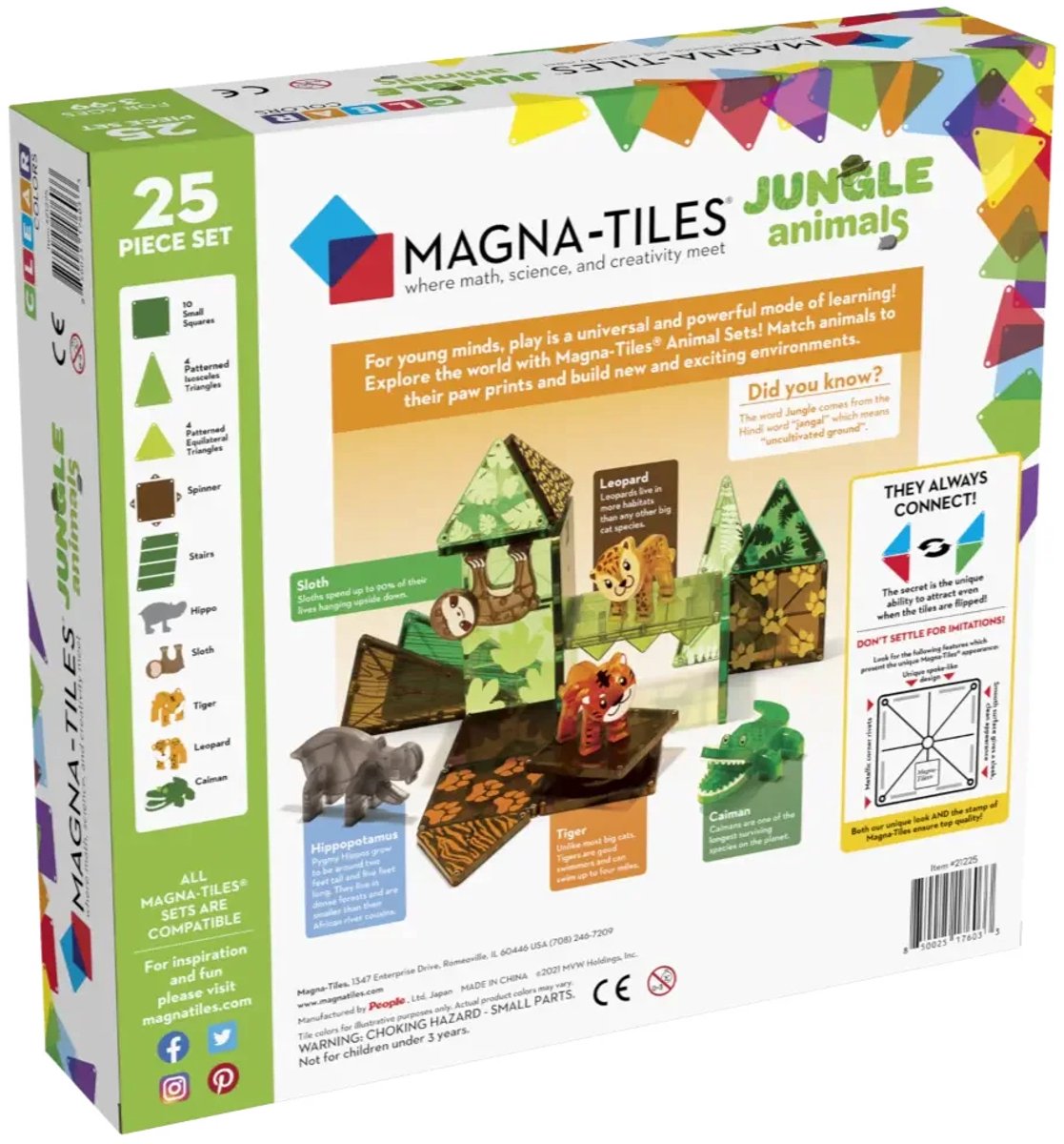 Magna-Tiles | Safari Animals 25 Stuks Set — afbeelding 21