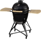 KitchenBrothers Kamado BBQ - 21 Inch Houtskool Barbecue - 45⌀ cm - PFAS-vrij - Complete Set - Egg BBQ met Accessoires inclusief Hoes - Zwart
