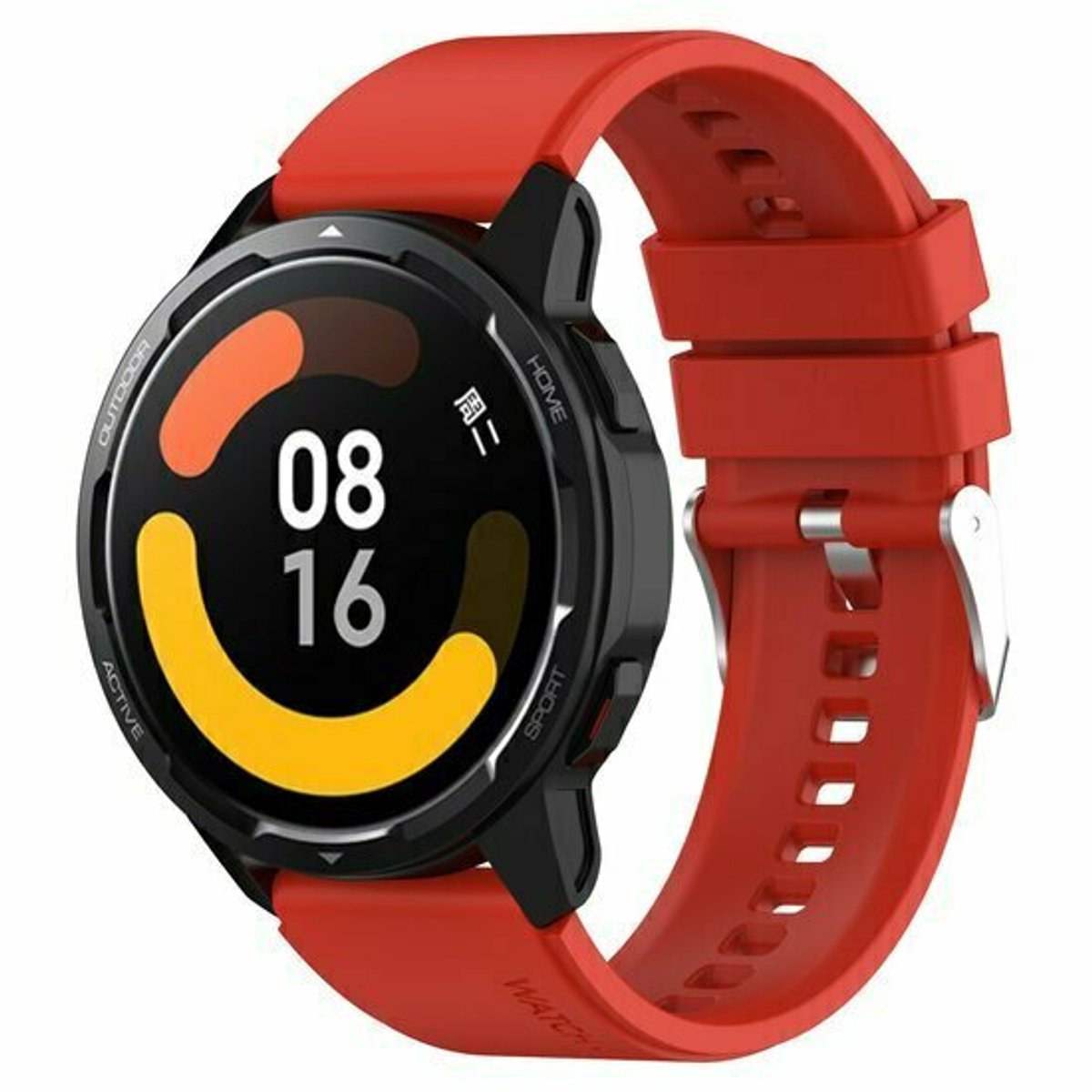 By Qubix - Siliconen sportband - Rood - geschikt voor Huawei Watch 5 - 46mm