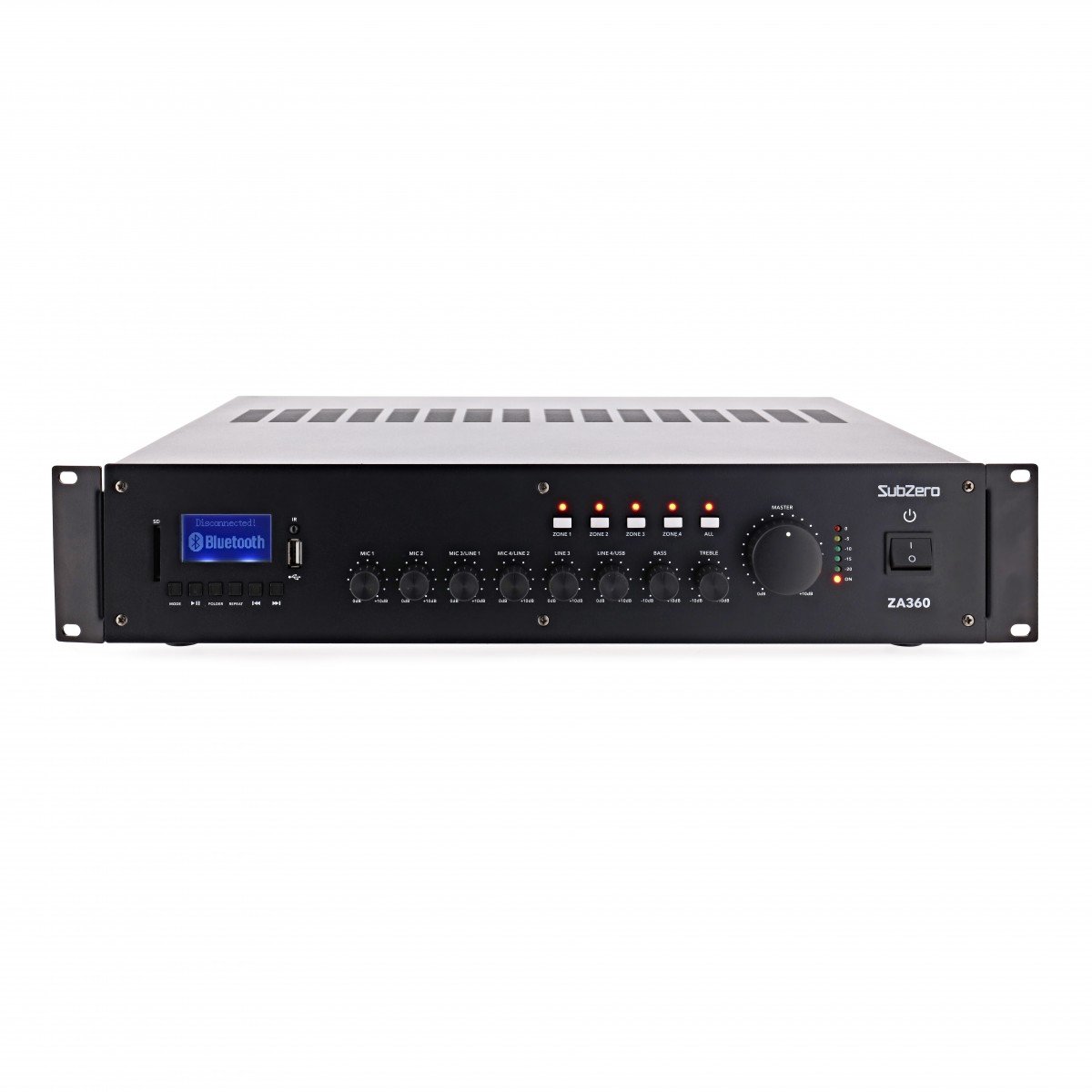 SubZero 360W Multizone 100V Lijnmixerversterker voor meerdere zones