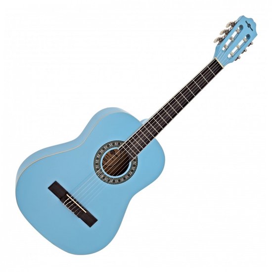 Guitare classique 3/4, bleu clair, par Gear4music