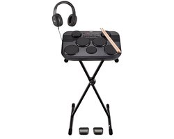 DD80 Draagbaar Elektrisch Drumstel Pads van Gear4music, Statief & Koptelefoon Pack