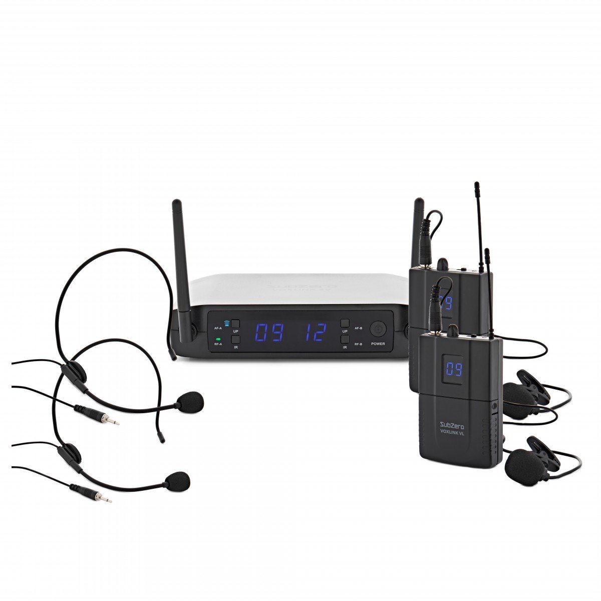 SubZero VOXLINK-2VL Lavalier en Headset Draadloos Microfoonsysteem