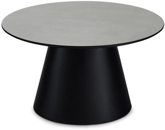 Table basse Gris clair - MDF/Marbre - 80x80x45cm - Table basse Tango