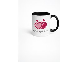 Liefdes Mok met Hartjes | 'My Heart is Yours Forever!' Romantische Cadeau Mok | Valentijn