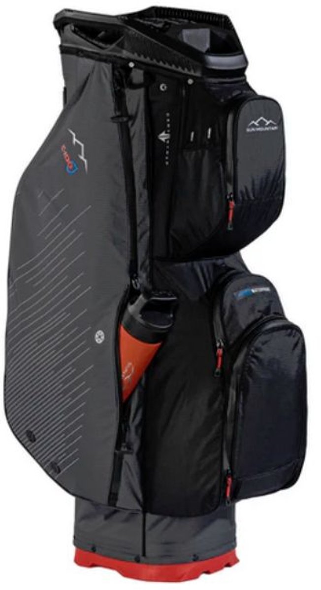 Sun Mountain C-100 Cartbag Waterdicht Steel Black Red