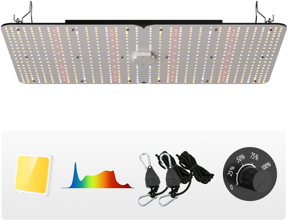 VEVOR Kweeklamp 300w Led Plantenlamp Plantenlicht Professionele Volledig Spectrum Plantenverlichting
