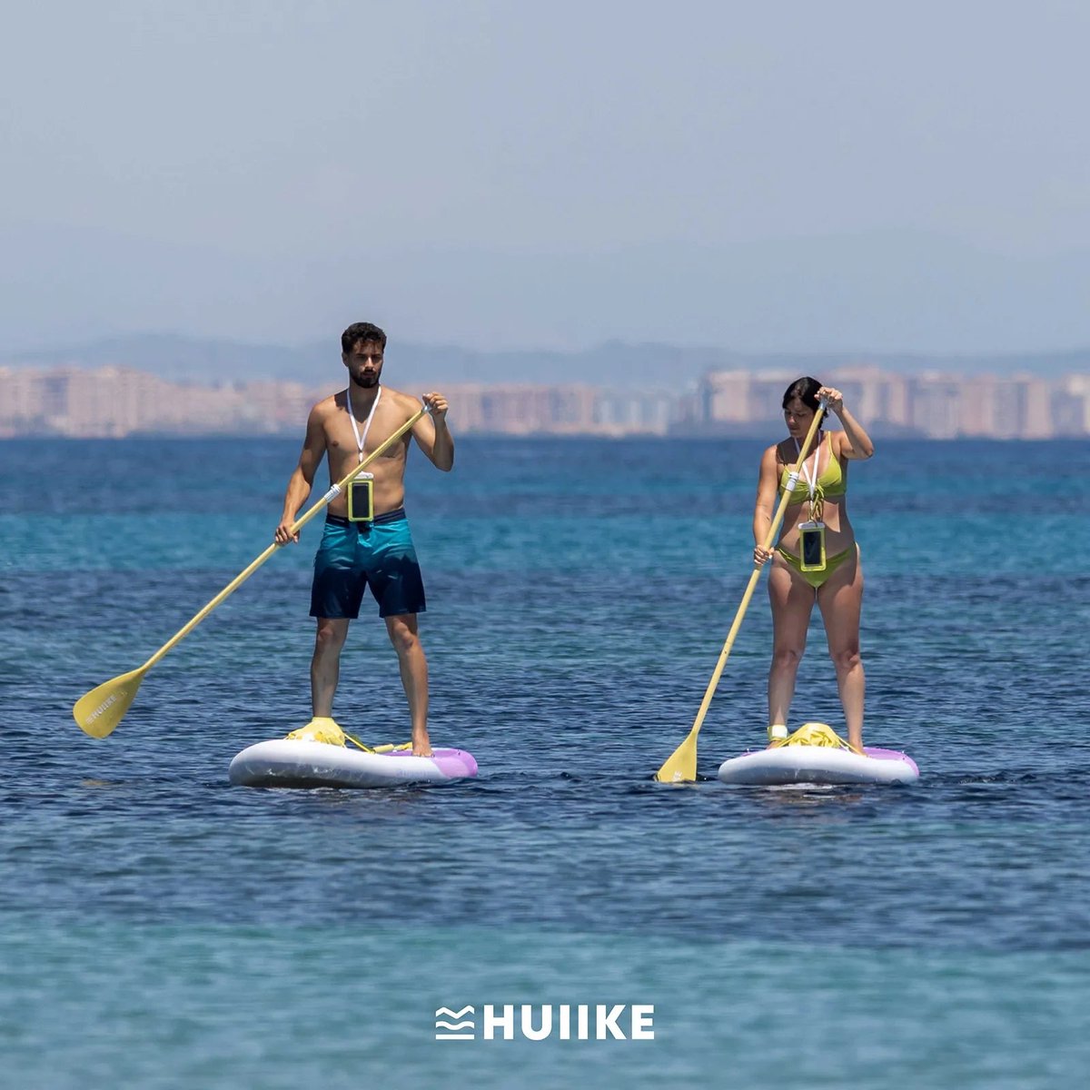HUIIKE SUP Board - Opblaasbaar Paddle Board met Accessoires, Peddel, Vinnen, Pomp - Stand Up Paddle met Hoge Stabiliteit - 305 x 84 x 15 cm - Max. 130 kg – foto 8