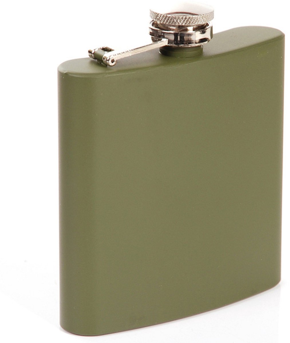 Legergroene heupfles 180 ml