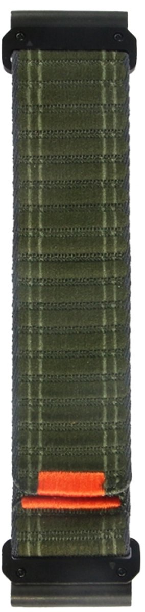 Nylon bandje - geschikt voor Garmin Fenix 5 (PLUS) / 6 (Pro) / 7 (Pro) / 8 (47 mm) / E (47 mm) / Epix (Pro) (2) 47 mm / Approach S60/S62/S70 47 mm / MARQ / Instinct 1/2/3 (45mm) - groen