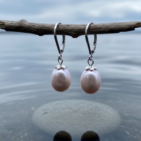 Boucle d'oreille perle d'eau douce Rola