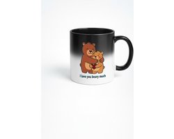 Magische Mok 'I Love You Beary Much' met Knuffelende Beren | Romantisch Cadeau Liefdes Mok