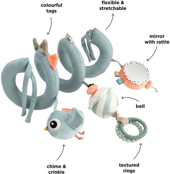 Speelgoed voor de maxi-cosi Done by Deer Tiny Farm | Activity Spiral | Paradisio