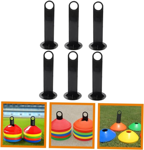 Kegel Houders - Markeer Schijven - Sport Training - Stabiel PP Materiaal - 21 x 9.3 cm - Zwart van Merkloos — afbeelding 4