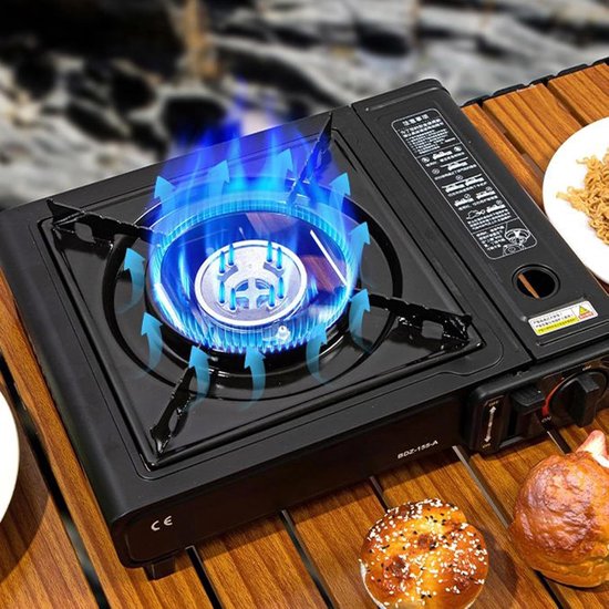 Propaan Kookstel - Camping Brander - Buiten Koken - Automatische Ontsteking - 34x28x9 cm - Zwart — afbeelding 4