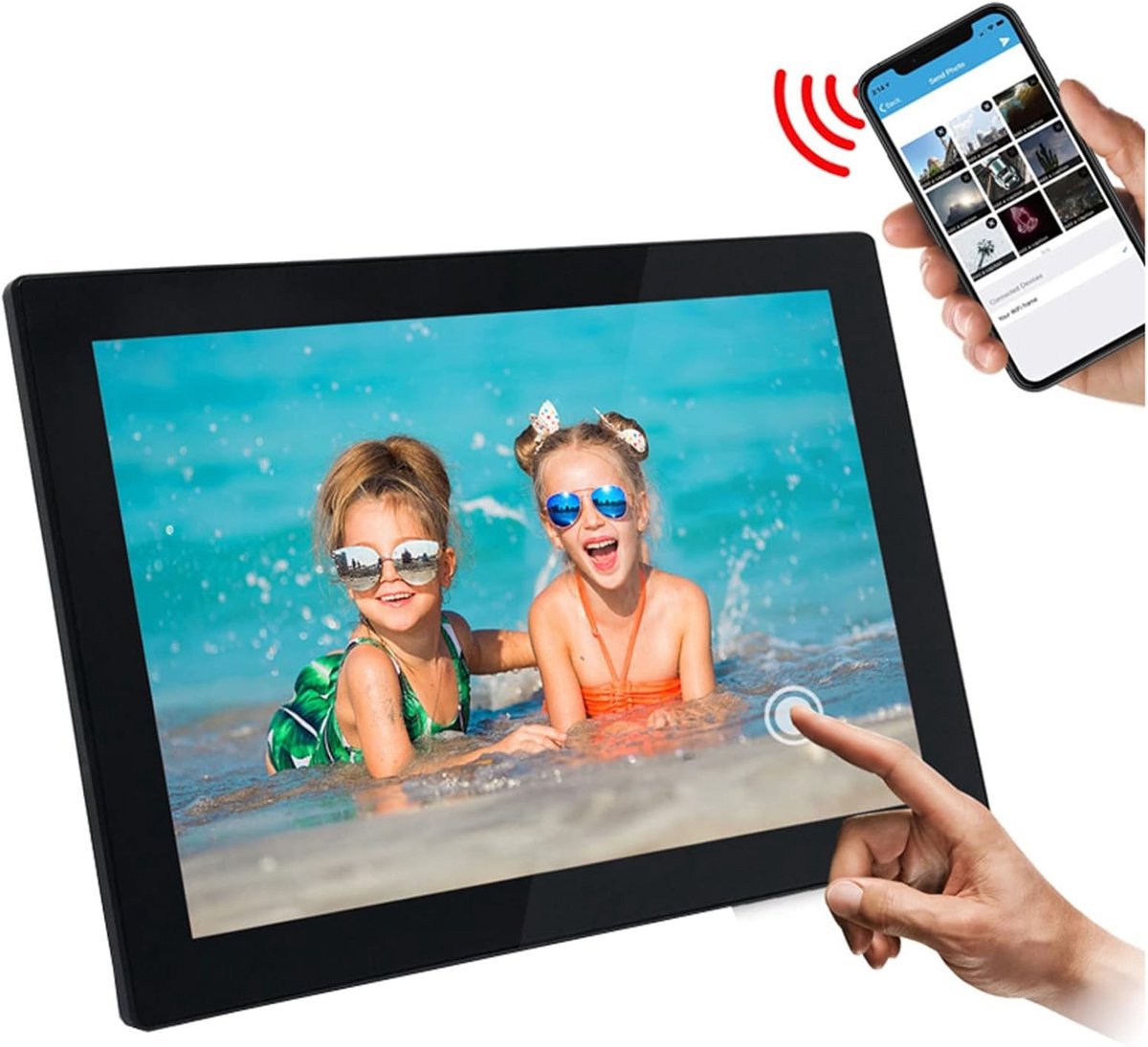 Digitale Fotolijst - Wifi Fotolijst - Foto's Delen - HD Touchscreen - 10.1 Inch