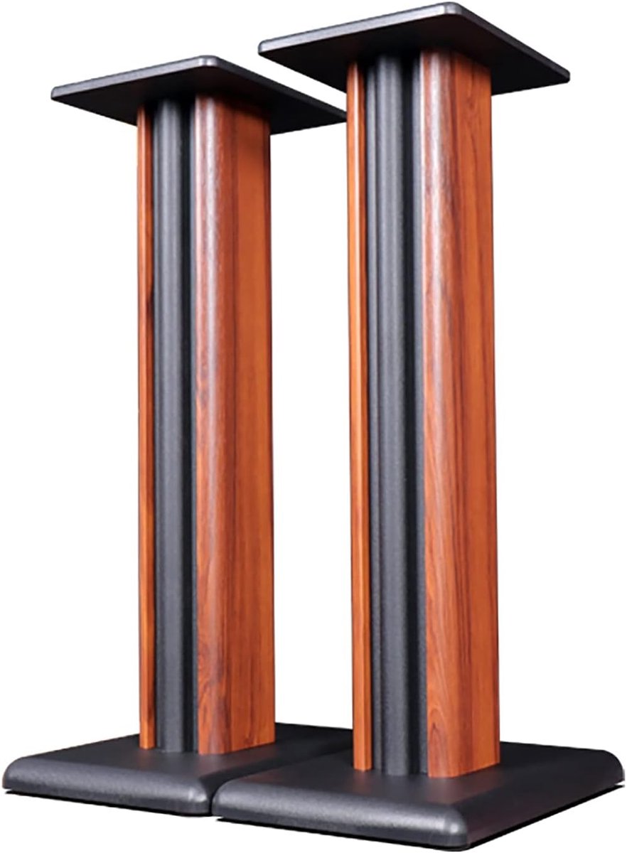 Luidspreker Standaarden - Surround Frames - Home Cinema - Hoekontwerp - 60 cm Hoog - Walnoot