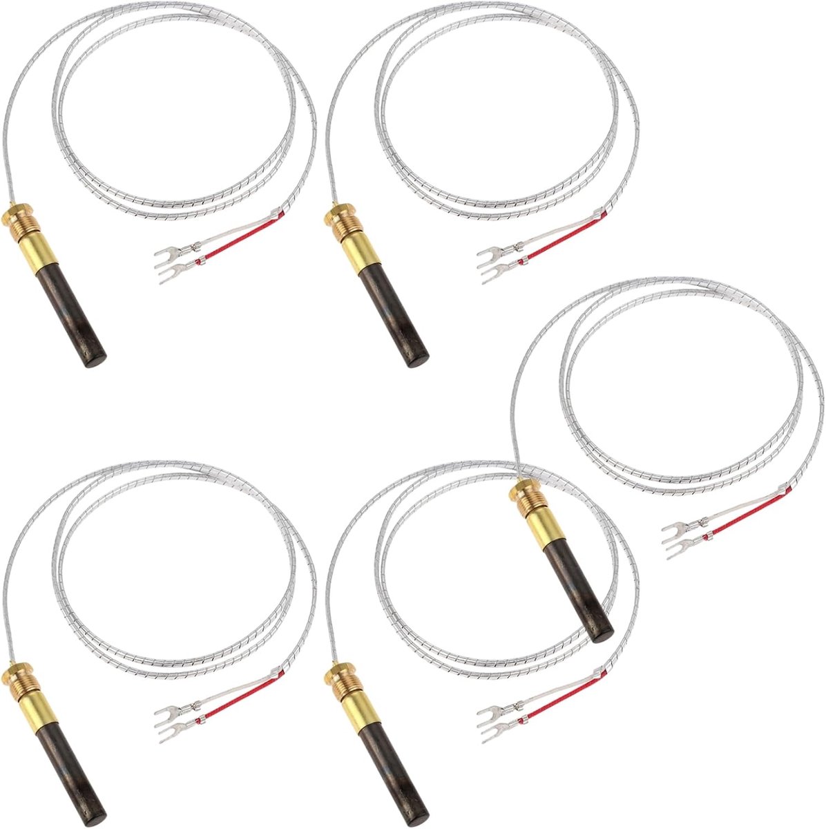 Thermokoppel Generator - Energie Opwekker - Gas Apparaten - Hoge Temperatuur Weerstand - 24 Inch - Zilver
