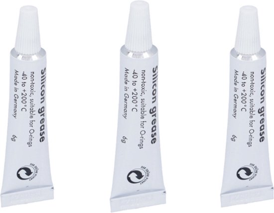 3x Siliconenvet - smeermiddel zetgroep - geschikt voor oa. espresso apparaat - koffiezetapparaat Saeco, Philips, Bosch, Siemens, Miele - 3x tube a 6 gram - Vergelijkbaar met origineel HD5061 - 421946017941