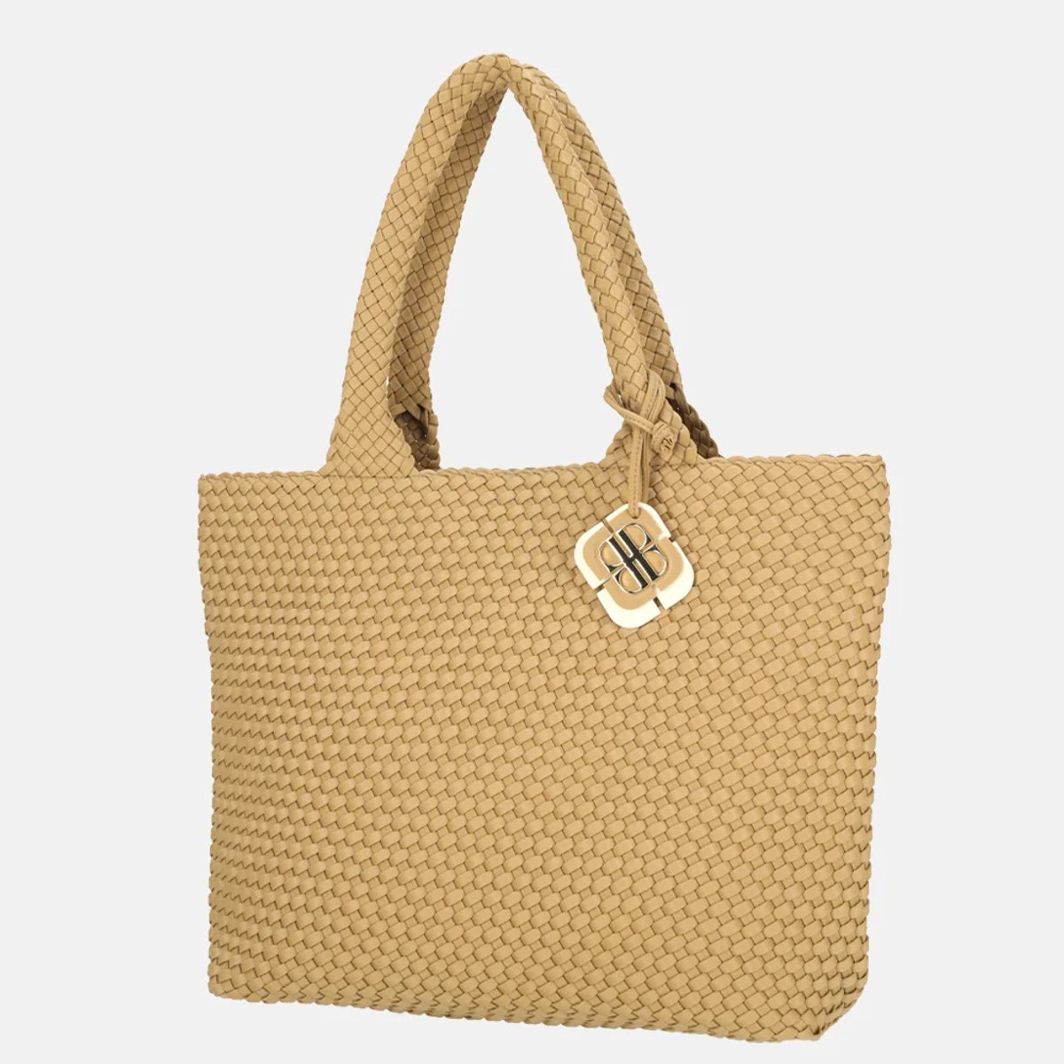 Laurent David Liz shopper gevlochten camel