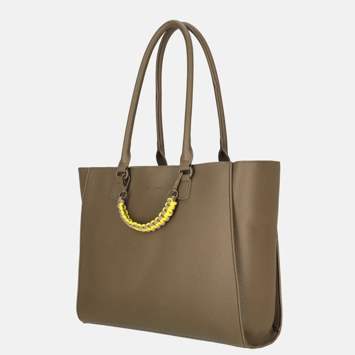 Laurent David Dorine shopper khaki/geel