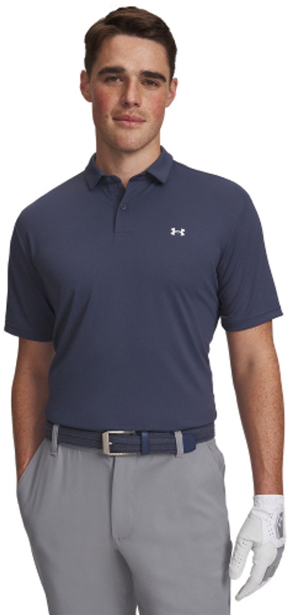 UA T2G Pique Polo-Downpour Gray / / White van Under Armour — afbeelding 3
