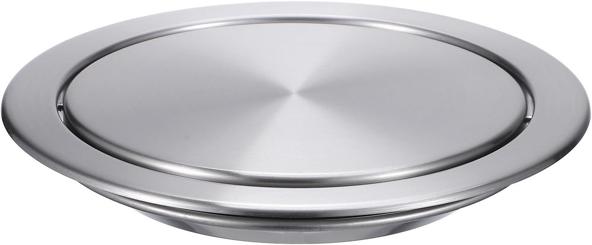 Afvalbak Deksel - Verborgen Ontwerp - Keuken Afval - Automatische Sluiting - 21x21cm - Zilver