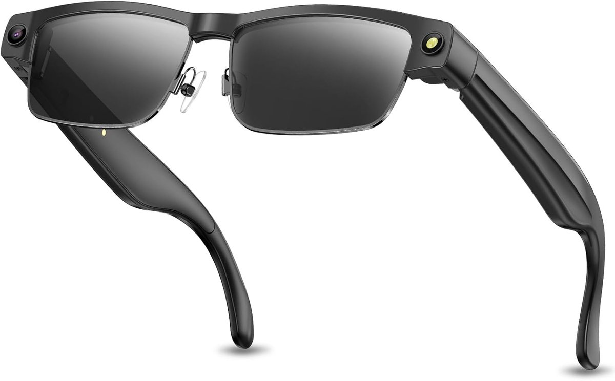 Slimme Bril - Camera Bril - Handsfree Opnames - Open Oor Audio - 1080p HD - Zwart