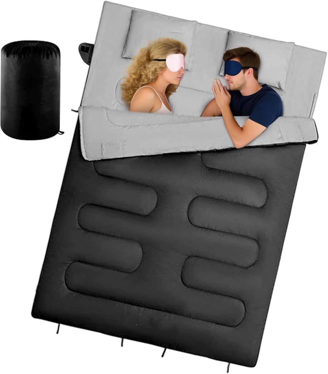 Dubbele Slaapzak - Kampeerzak Outdoor - Kamperen en Reizen - Intelligente Weer Aanpassing - 220 x 150 cm - Niet gespecificeerd