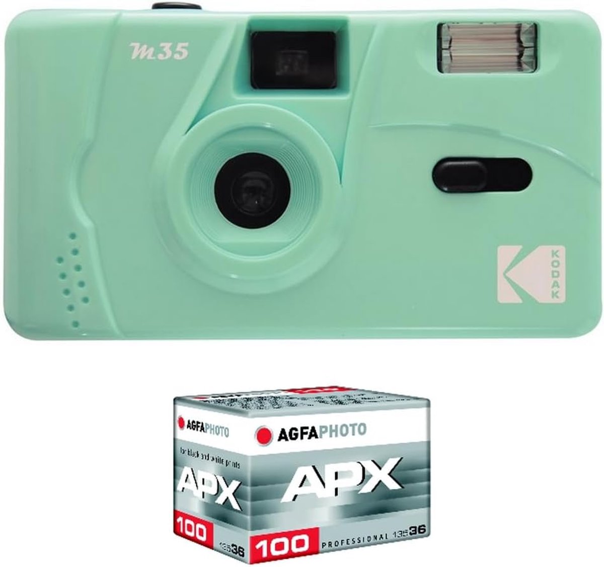 Herbruikbare Filmcamera - 35mm Camera - Momenten Vangen - Eenvoudig in Gebruik - Mintgroen