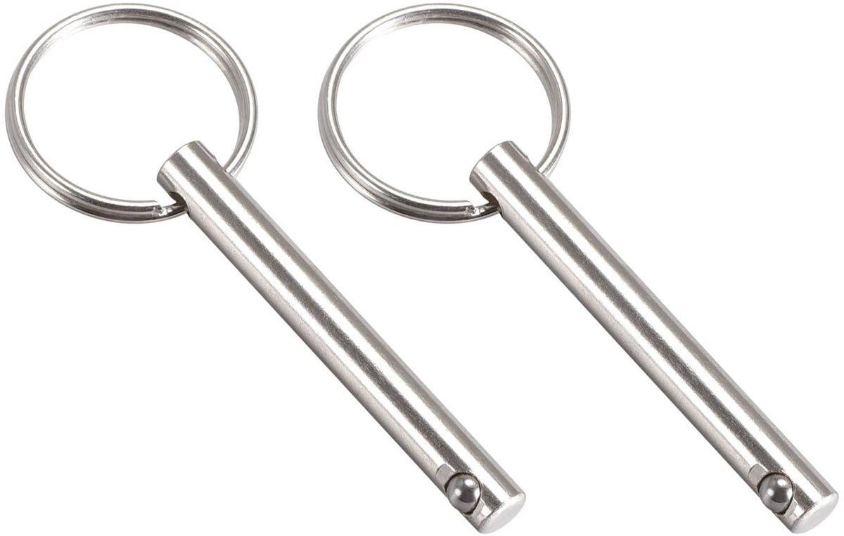 Allecto - Quick Release Pins - Carbon Steel Pull Bolts - Shipbuilding Equipment - Boot Top - METALLIXITY - 6mm x 50mm - 2 stuks - Voor Scheepsbouw ...