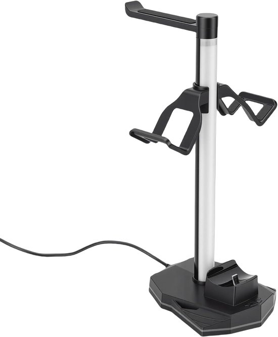 Gaming Accessoire Houder - Controller en Headset Standaard - Gaming Setup Organiseren - Dynamische RGB Verlichting - 31 cm Hoog — afbeelding 5