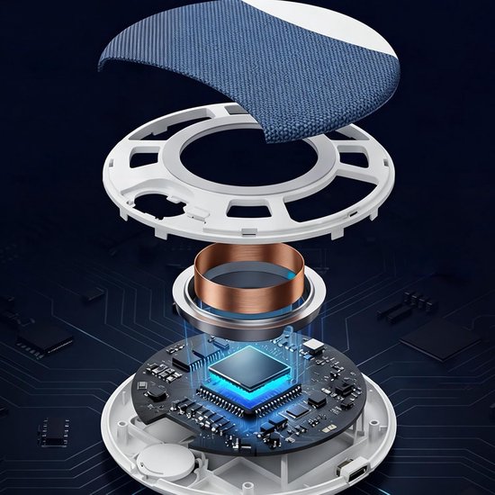 Slaap Luidspreker - Onder Kussen Geluid - Ontspannen Slapen - Ultra Dun Ontwerp - 9.6cm Diameter - Wit — afbeelding 5