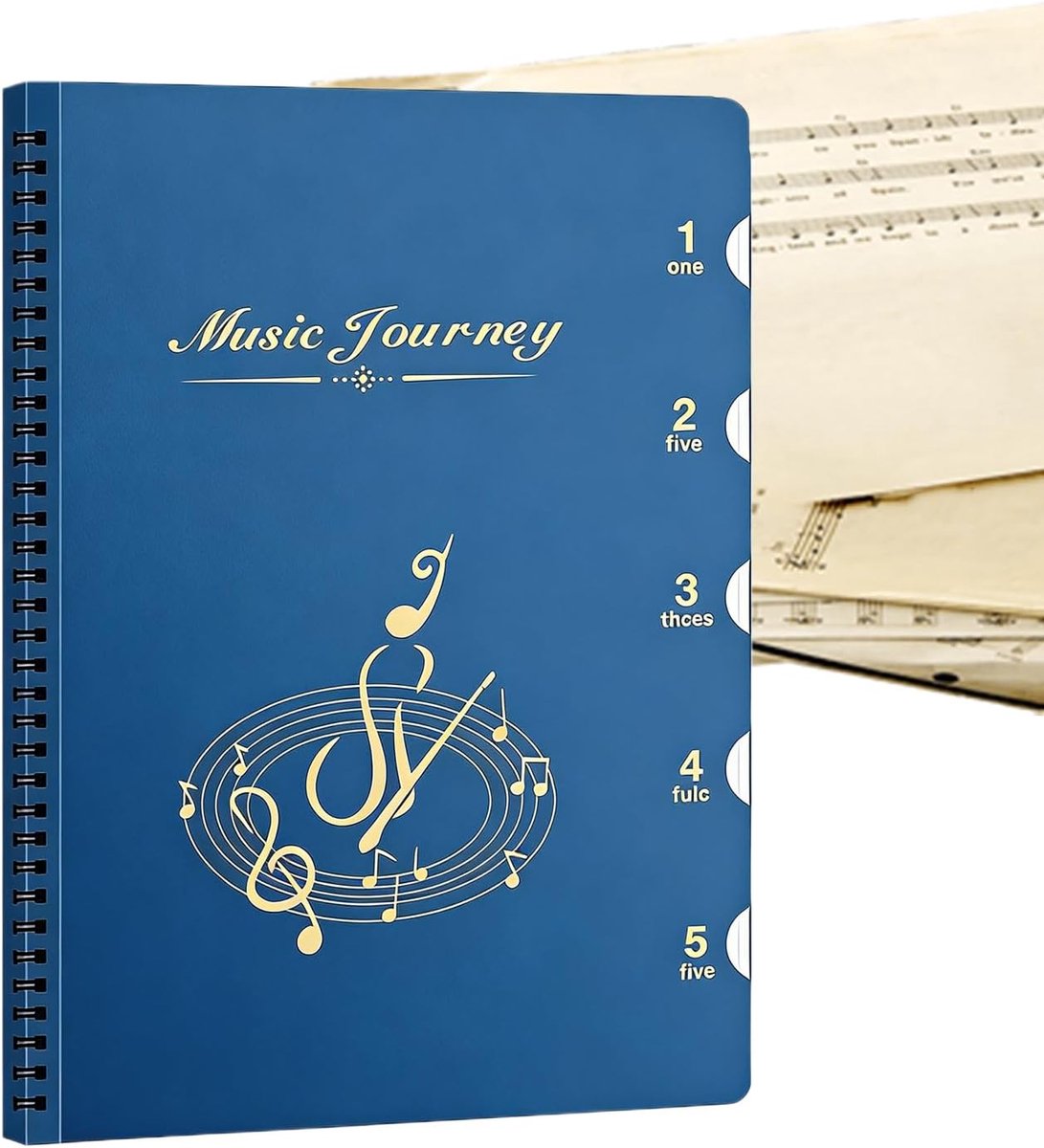 Muziek Map - Bladmuziek Organizer - Muziek Opslag - 20 Pagina's - A4 Formaat - Blauw