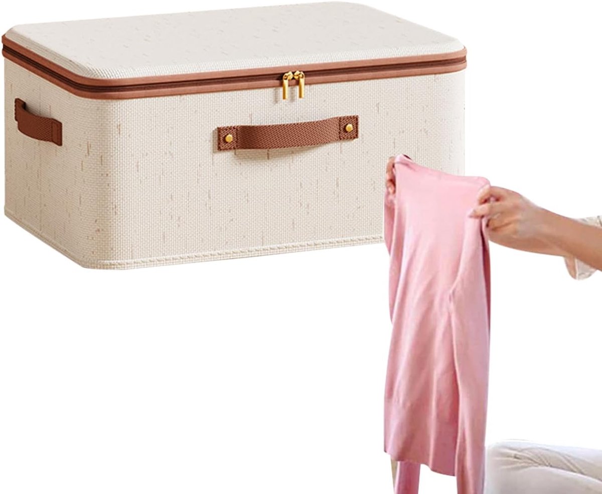 Opvouwbare Opbergdoos - Kleding Organizer - Ruimte Besparen - Ademend Materiaal - 30x21x2 cm