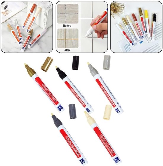 Voegen Reparatie Pen - Tegel Herstel Tool - Vloer Opfrissen - Waterdichte Formule - 12 x 3 x 3 cm — afbeelding 3